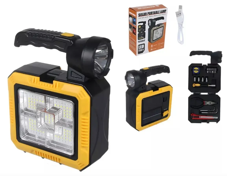 Linterna Lámpara Solar Power Bank + Kit De Herramientas